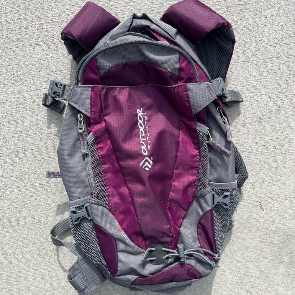 Purple athletic backpack